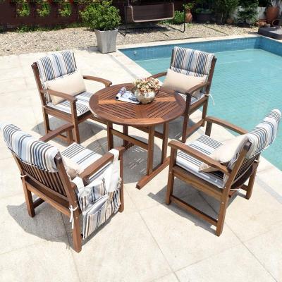 China Fashionable Wholesale Price Teak Beach Resort Garden Wooden Pool Table Chair Outdoor Furniture for sale