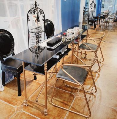 China Fashional Nail Kiosk New Style Fashion Living Room Furniture Metal Hottest Nail Table Living Room Table for sale