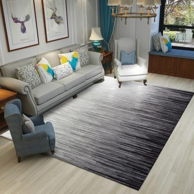 China Factory Washable Polyester Nordic Style Striped Ultra Soft To Carpet Non Slip Machine Washable Home Area Rug For Living Room Bedroom for sale