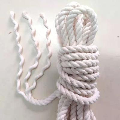 China 3 Strand Eco-Friendly Cotton Rope Customization Braided Decorative Cotton Woven Rope for sale