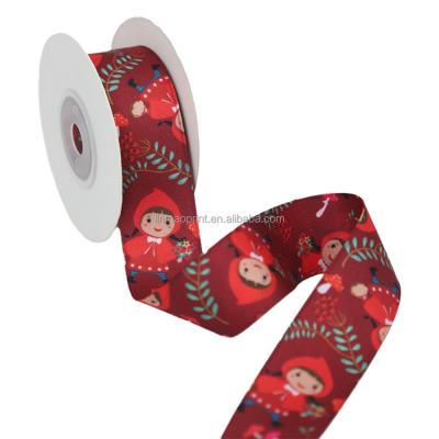 China Factory Printer Ribbon Floral Lemon Scented Polyester Front Side Double Plain 100% Silk Satin Gift Ribbon for sale