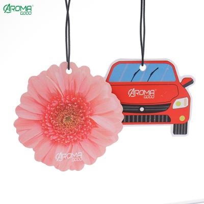 China Cartoon Logo Custom Auto Paper Air Freshener Car Air Freshener Car Hanging Perfume Paper Car Freshener for sale