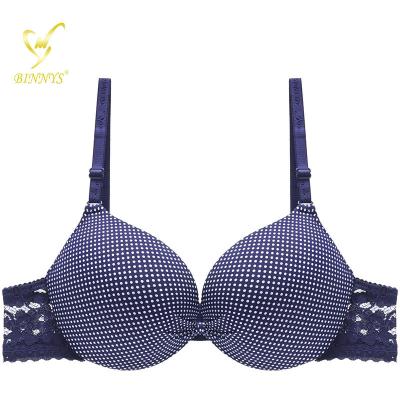 China QUICK DRY Design Women's Breast Beaut Brasier Print Binnys Underwear One Piece Seamless Bra Sostenes Padded Thick Lift Up Bra for sale