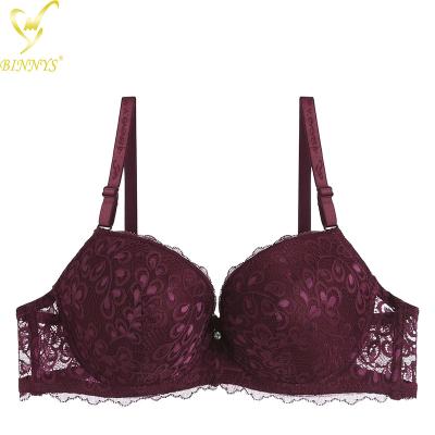 China New Binnys 38C QUICK DRY Breathable Bras Women's Push Up Full Coverage High Quality Women's Underwire Underwear Unpadded Lace Bra for sale