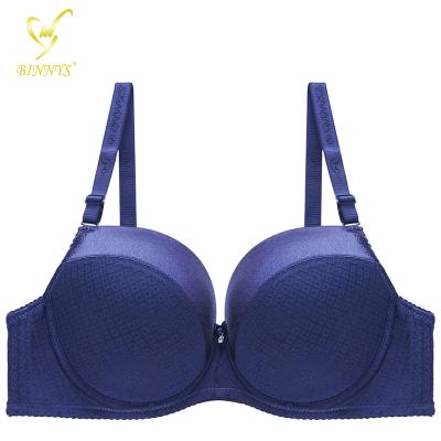 China QUICK DRY Binnys Comfortable Adjustable Subjectador Set Plaid Breathable Upper Thickened Underwear Plus Size Bras Seamless Bra For Women for sale