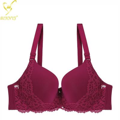 China High Quality QUICK DRY Binnys Bra Panties Support Bra Set Lingerie Embroidery Flower Set Women Wire Free Lift Up Letter Set Underwear for sale