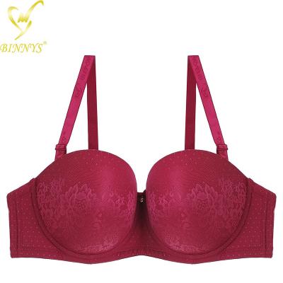 China Binnys QUICK DRY Comfortable Design Underwire Thin Cup Half Plus Size Women's Bra Fat Padded Bralette Woman Breathable Underwear for sale