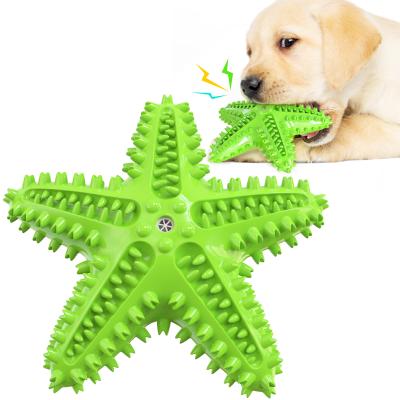 China Stocked Starfish Shape Sounding Dog Toothbrush Molar Tooth Stick Chew Dog 2021 Pet Toy For Animals for sale