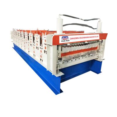 China Corrugated Plate Glazed Tile Double Layer Roll Forming Machine zu verkaufen