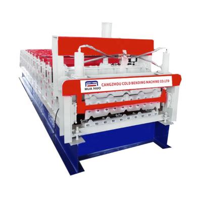 Cina Newest Good Quality double layer roof sheet Glazed Tile Roll Forming Machine in vendita