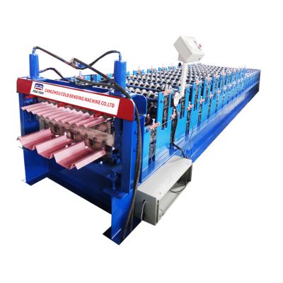 Κίνα Roof Tile Automatic Double Layer Roll Forming Machine With 45#Steel Chrome Plated Roller Material προς πώληση