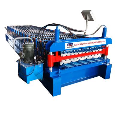 China Roll Forming Machine Metal Roofing Sheet Corrugating Iron Sheet Roll Forming Making Machine Te koop