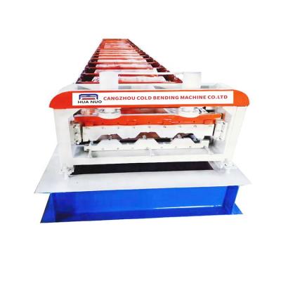 China Auto Easy To Operate Floor Deck Roll Forming Machine For 45#Steel Chrome Plated Steel Panel Roofing for sale