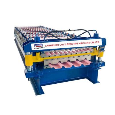 Κίνα Double Layer Corrugated Sheet Roll Forming Machine In Dimension (L*W*H) 8200mm*1300mm*1200mm προς πώληση