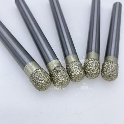 China Drilling Holes 6mm Diamond Grinding Bits Vacuum Brazed Deburring Grinding Heads Carving Engraving Bit YJL006 for sale