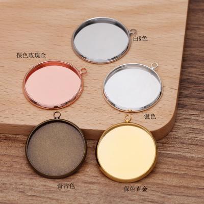 China 2021 8-25mm Copper Copper Plated 5 Color Simple Ring Tray Mold DIY Jewelry Accessories for sale