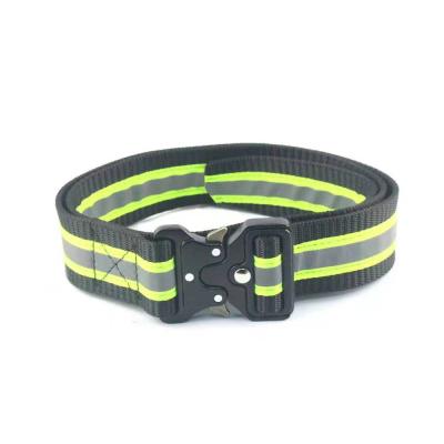 China 2021 Thoughtful Polyester Belt For Camping And Buckle Rescue Tactical Belt Multifunctional Adventure Mountain Unisex Belt for sale