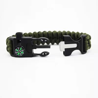 China 2021 Flintstone Outdoor Braided Creative Wilderness Survival Creative Wilderness Umbrella Multifunctional Emergen Bracelet for sale