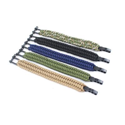 China FASHIONABLE 2021hot-selling umbrella sports bracelet three-strand outdoor braided bracelet alloy braided adjustable buckle camping bracelet for sale