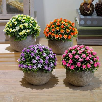 China 2021 CLASSIC manufacturers directly supply retro ball grass artificial semicircular bonsai decoration potted green plants ornaments for sale