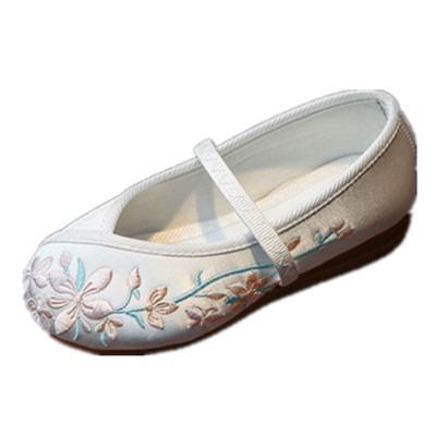 China Other Cloth Opens Chinese Style Creative Cute Girl Children's Shoes Accessories Beautiful Embroidered Casual Dance Shoes for sale