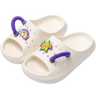 China Other New Kids Logo Shoes Custom Made EVA Child Slides Summer Fashion Baby Sandals Slippers for sale