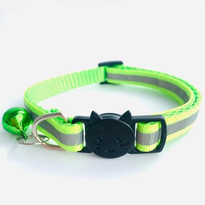 China Amazon Hot Selling Padded Pet Cat Collar With Reflective Line And Bell 2021 Pet Accessories for sale