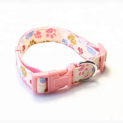 China High Quality Custom Pattern Nylon Padded Hunting Dog Collar Pet Accessories For Large Medium Small Dog for sale