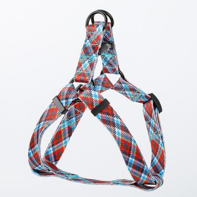 China Wholesale Padded Small Medium Large Dog Harness Hot Selling Scotland Print for sale