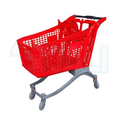 Chine Folding Colorful Multi Function Shopping Trolley All Plastic Shopping Cart European Mini Size Plastic Cart à vendre