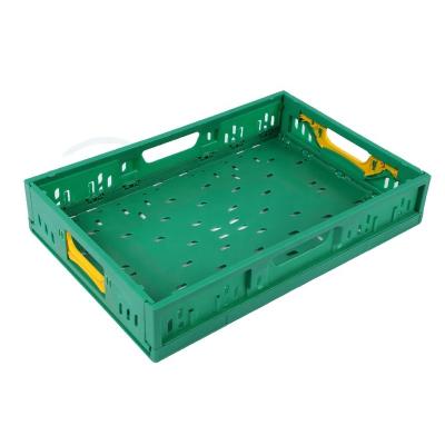 China eco-friendly vegetable crate raw material plastic collapsible display case for supermarket for sale