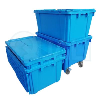 China Raw Material Shipping Carton Warehouse Storage Tote Box Moving Solution Eco-friendly Plastic Box zu verkaufen