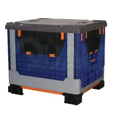 China Warehouse Storage System Large Plastic Plant Container Heavy Duty Foldable Large Container for sale