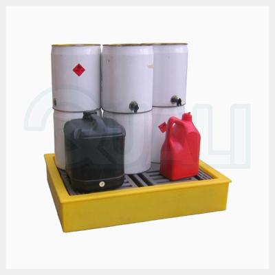 China Double Faced Lab Used Small Spill Pallet Spill Cheap Price Waterproof Tray Yellow Desk for sale