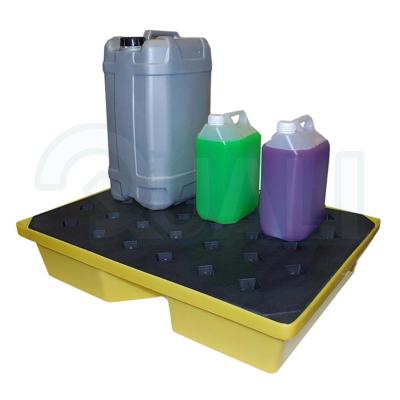 China 100% Chemical Spill 1-Drum Pallet Eco-friendly Polyethylene Pallet 205 Liter Plastic Drum Pallet for sale