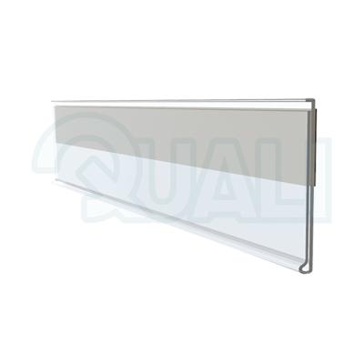 China Supermarkt Price Tag Racks Clear Logo Brand Display Tags Clear PVC Price Flat Back Rack zu verkaufen