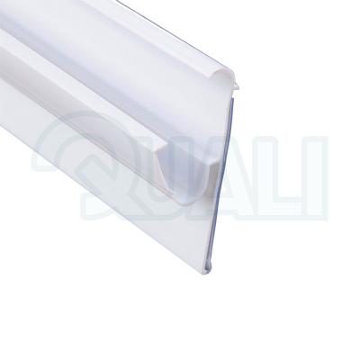 China Transparent Plastic Supermarkt Label Holder Price Tag Retail Plastic Price Strip Supermarket Price Holder zu verkaufen