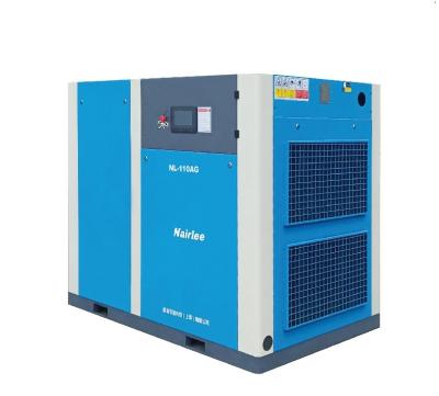 China Factory Price 110kw 150hp Lubricated Power Frequency Oil-injected Direct Driven Rotary Screw Air Compressor for sale