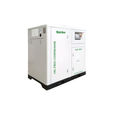 China 110kw Water Lubricated 150hp Water Injection Lubrication PM VSD Oil Free Screw Compressor for sale