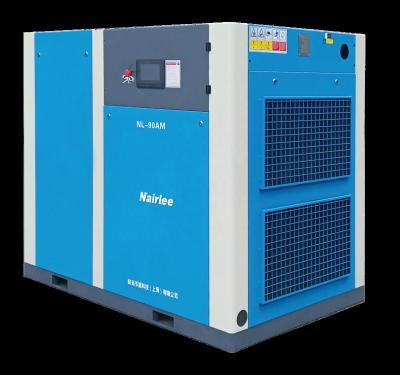 China 55kw 75hp Lubricated Single Stage P.M. VSD 8Bar High Quality Stationary Screw Air Compressor with Low Noise for sale