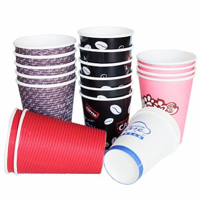 China triple wall paper cups,effective heat insulating coffee paper cup,hot water proof coffee c for sale