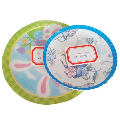 China Disposable PE layered paper plate paper tray paper dish for sale