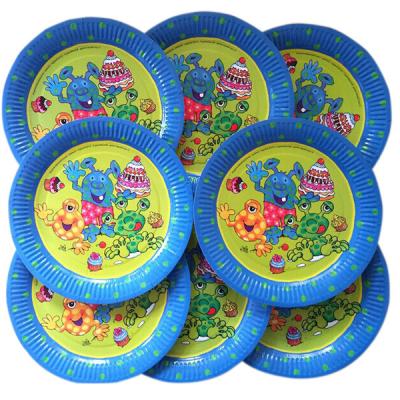 China Colorful Printed Paper Plates for sale