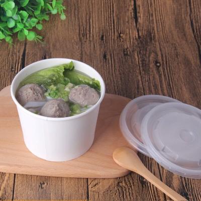 China Hot soup paper bowls supplier,Hot soup restaurant paper cup container without logo printing for sale