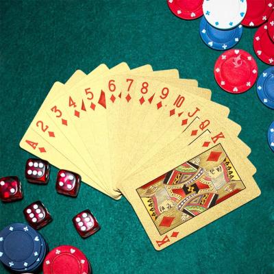 China Matte Gold Foil HD Diamond Poker Portable High Quality Professional Durable Magic Party Games Poker Playing Cards Poker for sale