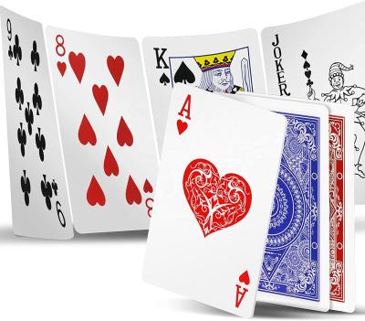 China Portable high quality waterproof long lasting playing cards standard size plastic poker set for sale