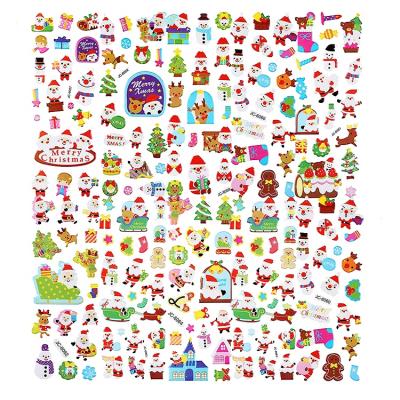 China Cartoon Sticker Learning Auxiliary Design Alphabet Sticker Christmas 3d Elements Colorful Puffy Sticker Sheet for sale