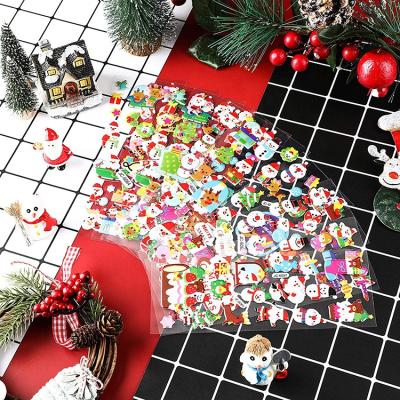 China Cartoon Sticker Handmade Fun Cute Designs Kindergarten Supplies Christmas Pattern Rich 3d Themed Stickers Pack for sale