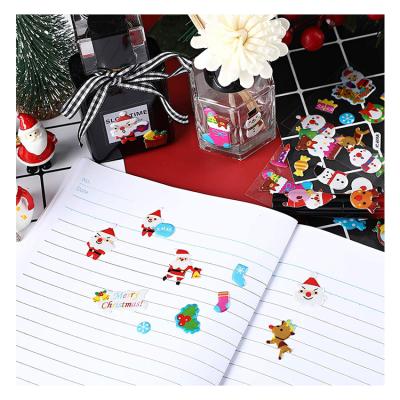 China Christmas Voucher Eco-friendly Sticker Cartoon Gifts Choice Sweet Ideal Embellishment Rich Holiday Stickers for sale