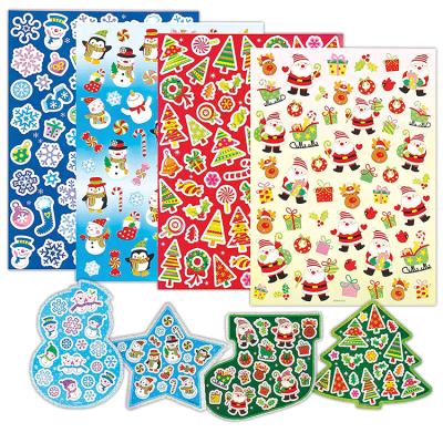 China Cartoon Sticker Creativity Kids Opens Decorations Assorted Designs Various Sizes Christmas Stickers Value Pack for sale